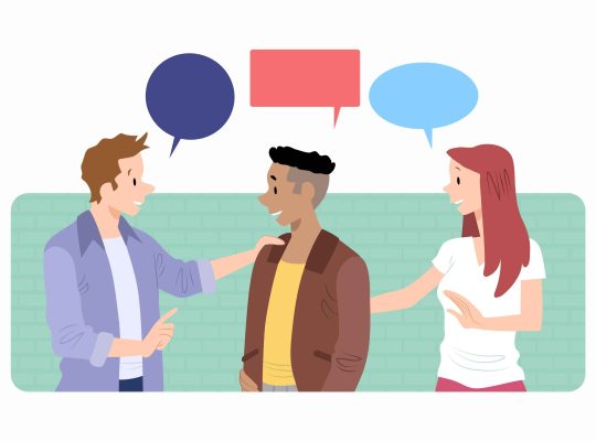 تبادل الحديث مع الآخرين