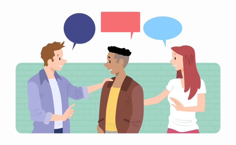 تبادل الحديث مع الآخرين
